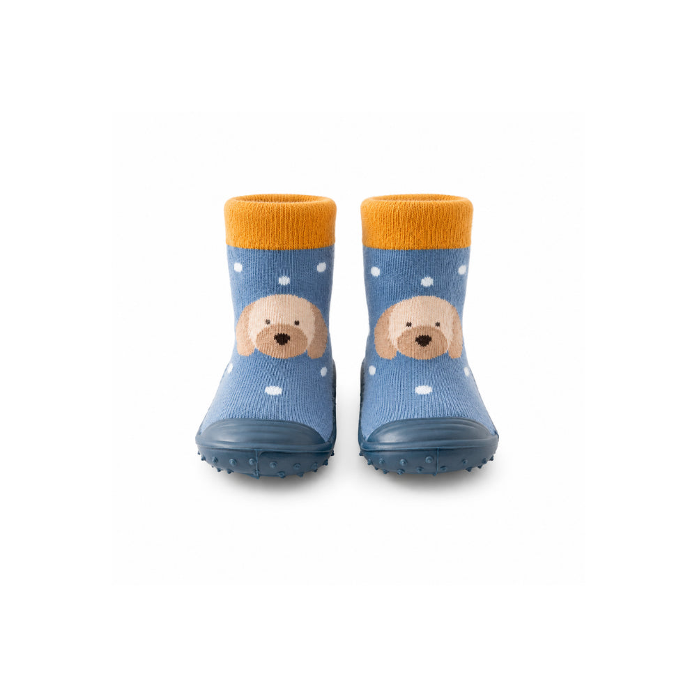 Peek-A-Boo Collection Baby Rubber Socks 6-12 months - PUPPY