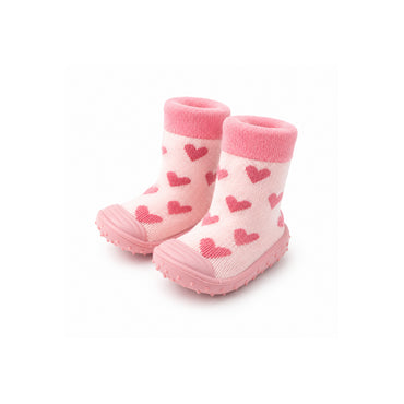 Peek-A-Boo Collection Baby Rubber Socks 6-12 months - HEARTS