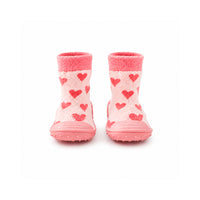 Peek-A-Boo Collection Baby Rubber Socks 12-18 months - HEARTS
