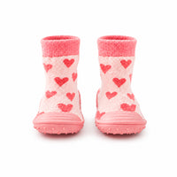 Peek-A-Boo Collection Baby Rubber Socks 18-24 months - HEARTS