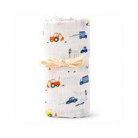Peek-A-Boo Collection Baby Muslin Swaddle - CONSTRUCTION