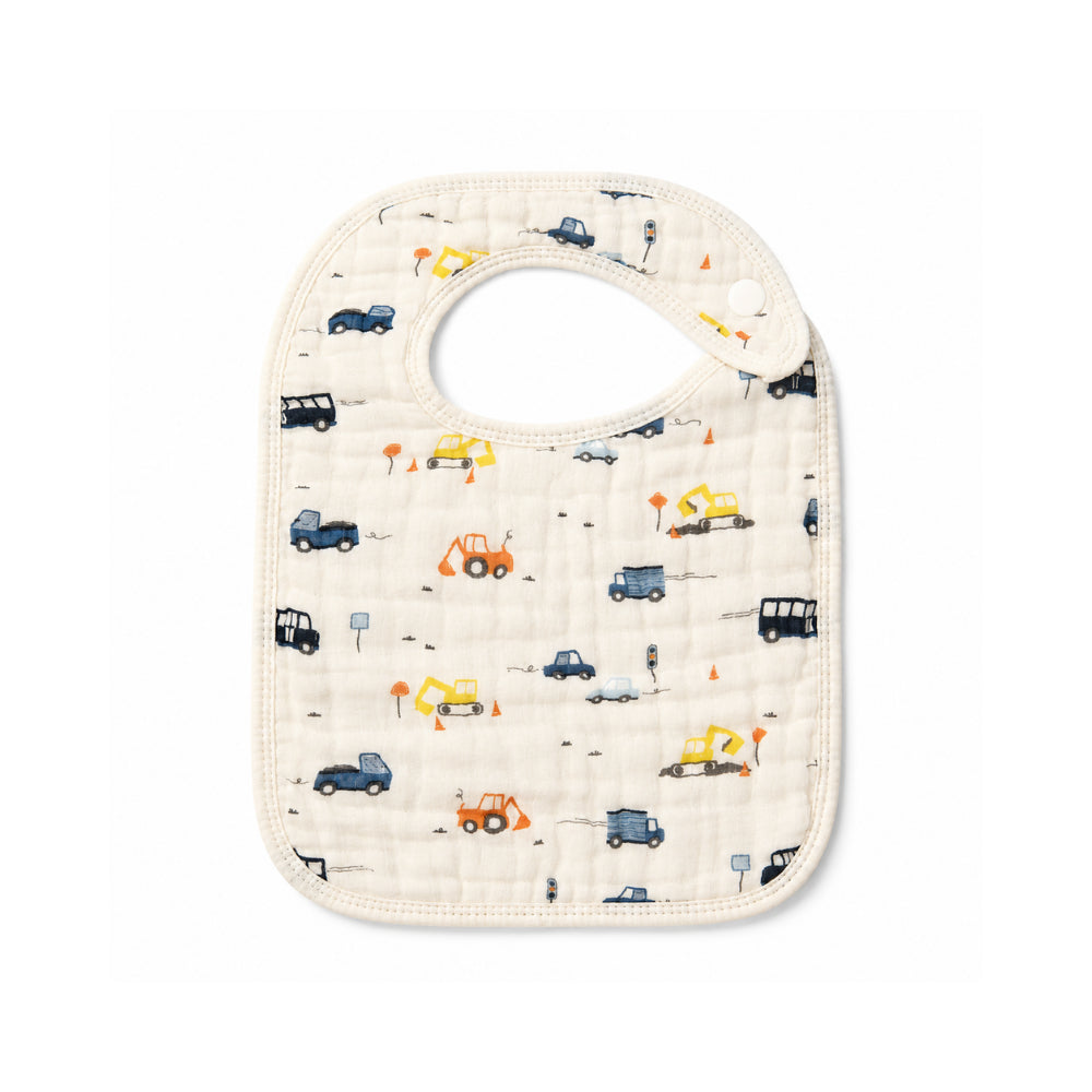 Peek-A-Boo Collection Baby 2pk Muslin Bib - CONSTRUCTION