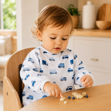 Peek-A-Boo Collection Baby Feeding Smock - TRANSPORT