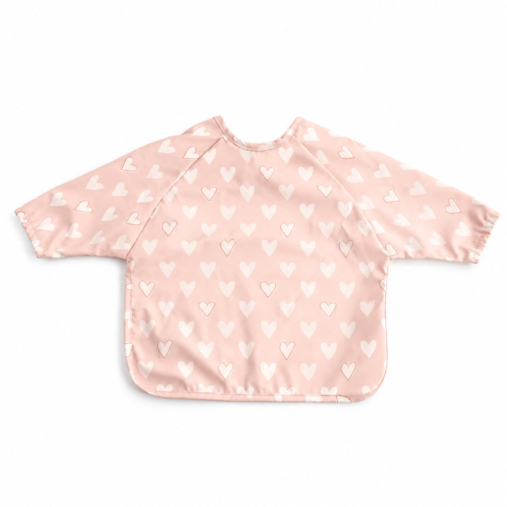 Peek-A-Boo Collection Baby Feeding Smock - HEARTS
