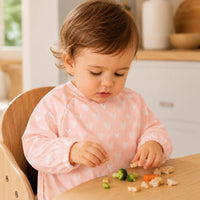 Peek-A-Boo Collection Baby Feeding Smock - HEARTS
