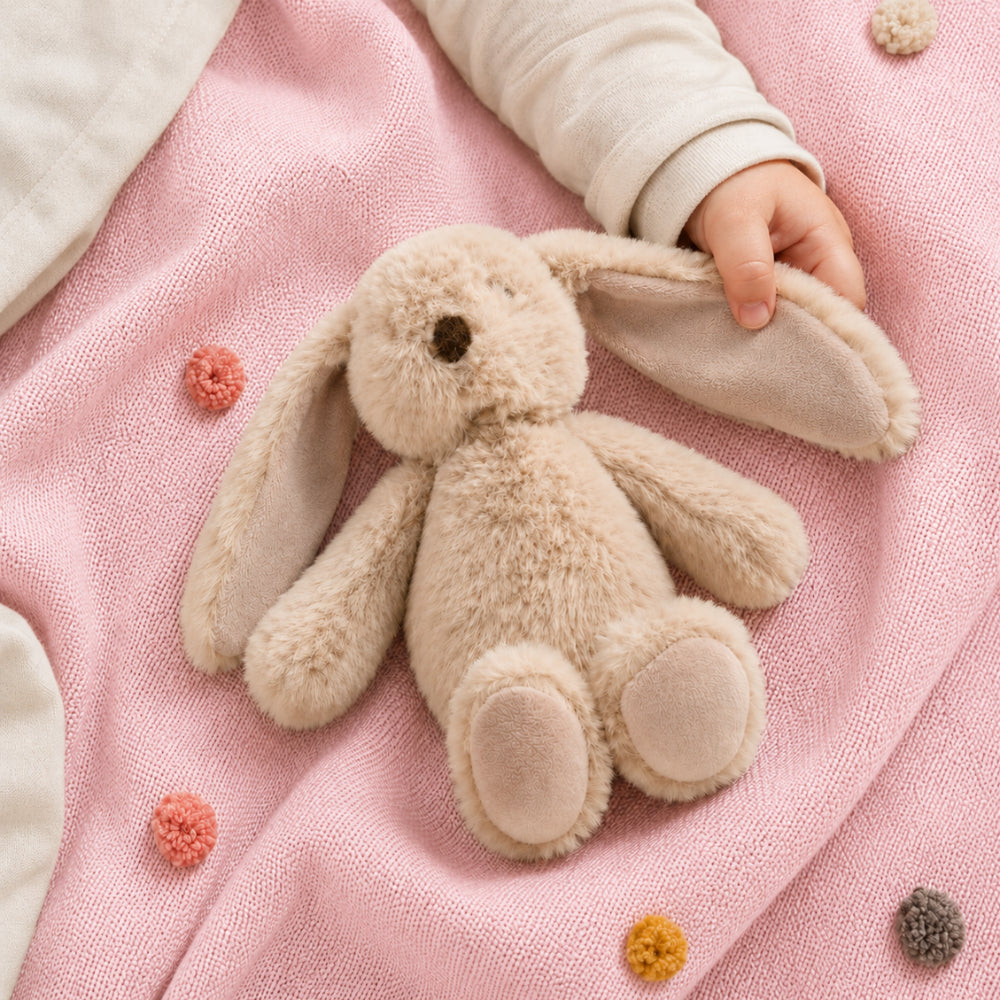 Peek-A-Boo Collection Baby Mini Plush Toy - TAUPE BUNNY