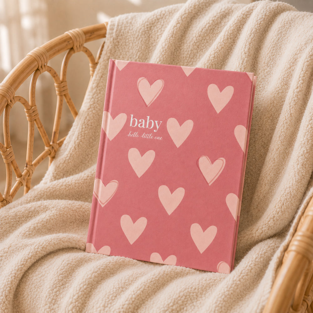 Peek-A-Boo Collection Baby Milestone Book - HEARTS