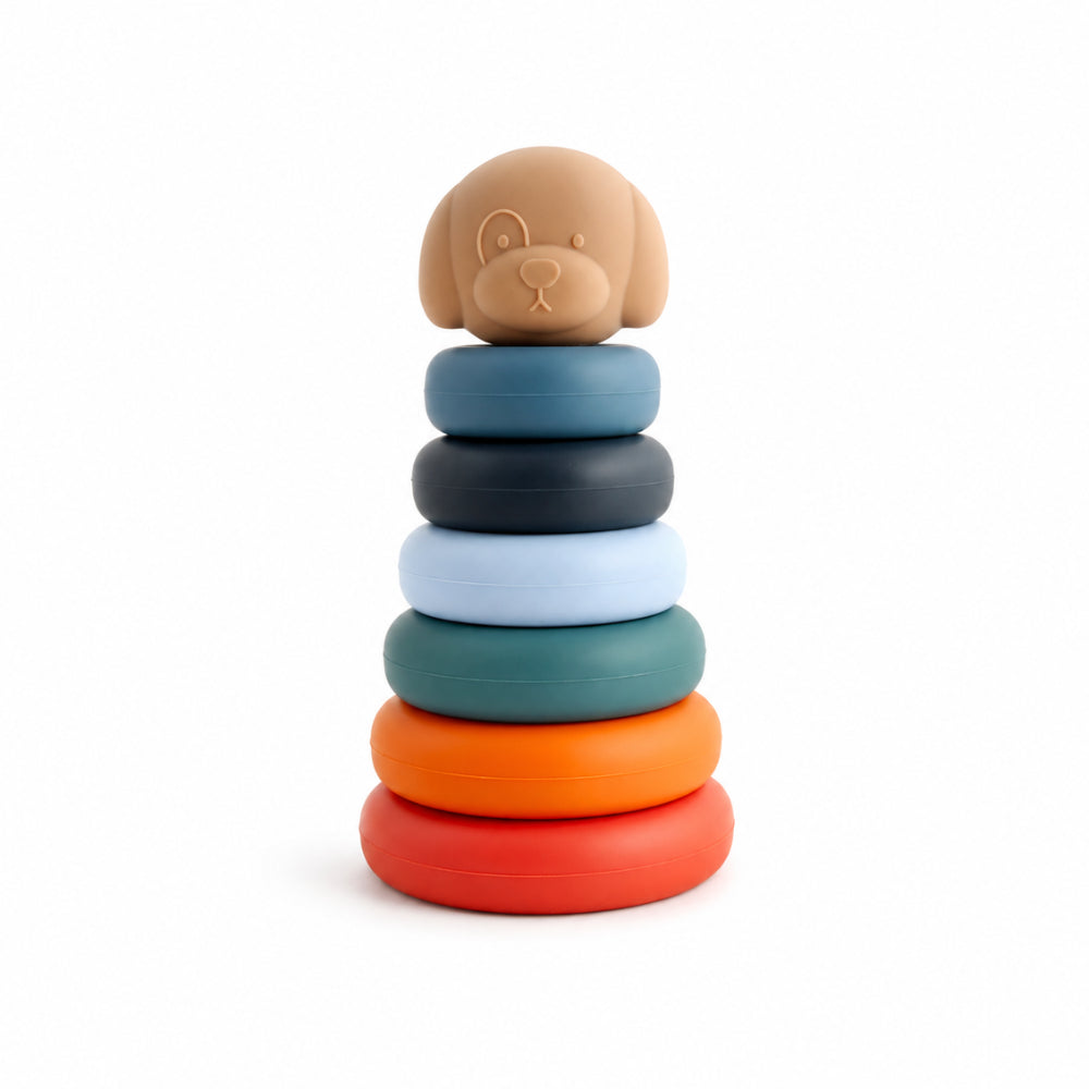 Peek-A-Boo Collection Baby Silicone Stacker - PUPPY
