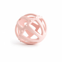 Peek-A-Boo Collection Baby Silicone Round Teether - PALE PINK