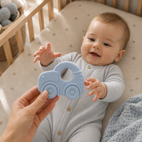 Peek-A-Boo Collection Baby Silicone Car Teether - BLUE