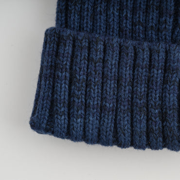 K Mini Winter Beanie - NAVY DINO POM POM