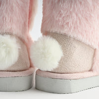 Novelty Slipper Boots Size 5-6 - Pink Bunny