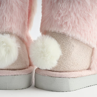 Novelty Slipper Boots Size 5-6 - Pink Bunny