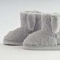Novelty Slipper Boots Size 11-12 - Grey Bunny