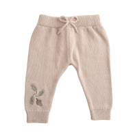 Baby Knit Jogger - OATMEAL Size 0-6M