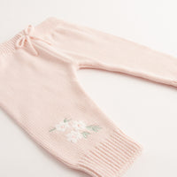 Baby Knit Jogger - PASTEL PINK Size 6-12M
