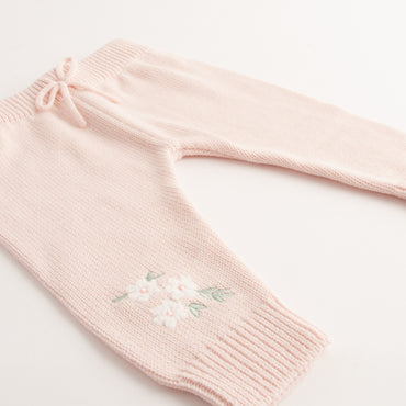 Baby Knit Jogger - PASTEL PINK Size 6-12M
