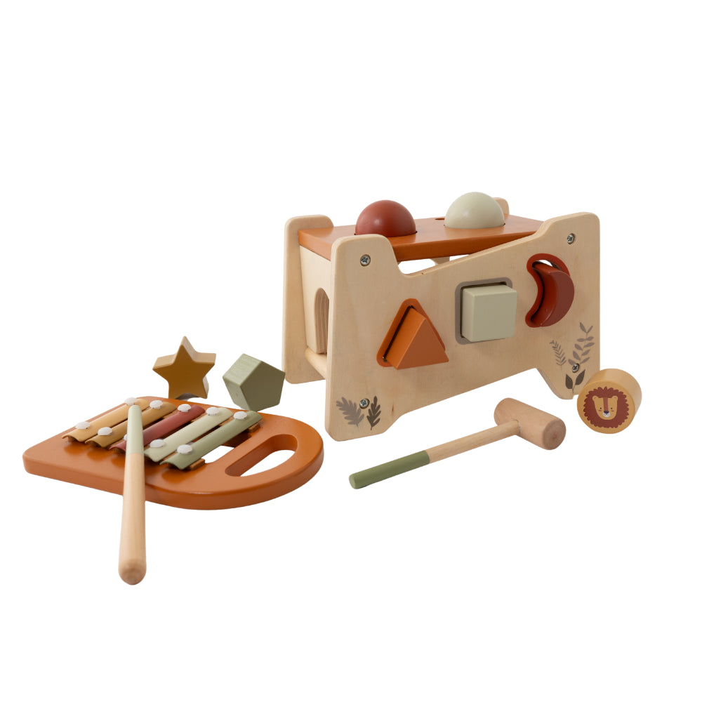 K Mini Baby Wooden Toys - Musical Wooden Play Bench