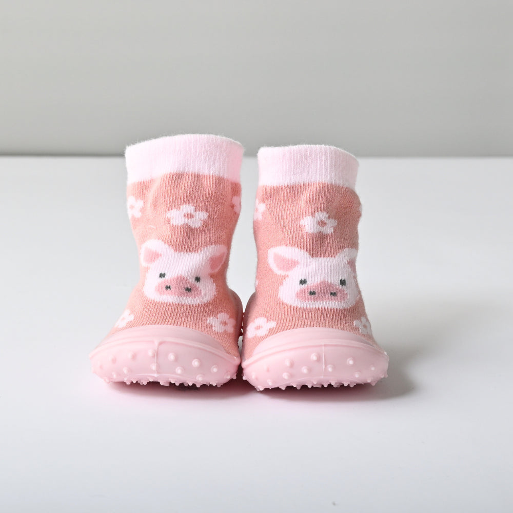 Tiny Orchard Baby Rubber Socks 18-24m - PIG