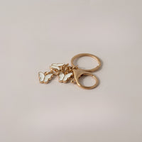 Keychain Enamel Butterfly - WHITE