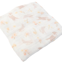 Sweet Pea series Muslin Swaddle - FLORAL FARM