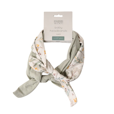 Baby Headbands 2pk  - WATERCOLOUR FOLIAGE