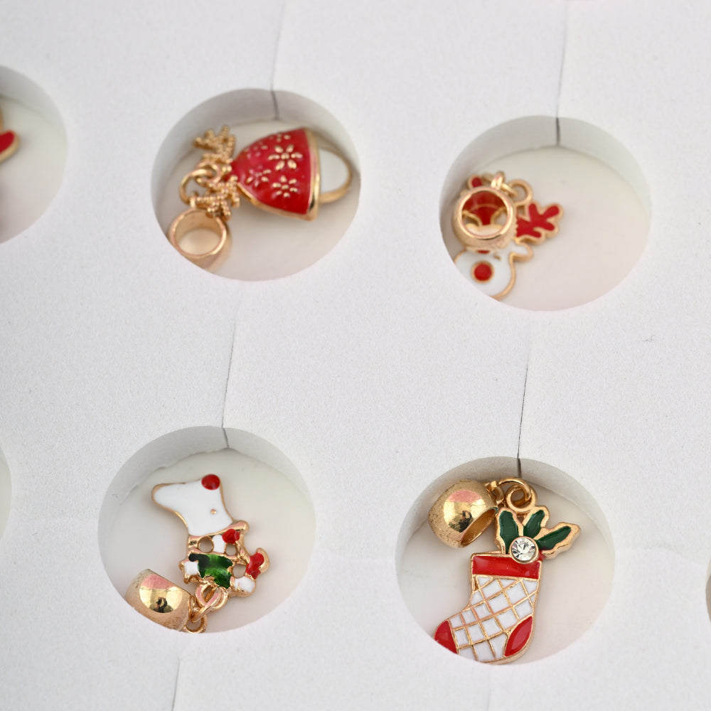 Christmas Charm Bracelet Advent Calendar - Gold