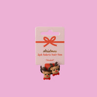 Kaiser Mini Christmas 2 Pack Fabric Hair Ties - Reindeer
