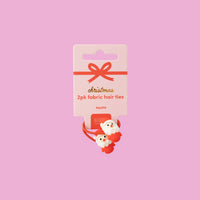 Kaiser Mini Christmas 2 Pack Fabric Hair Ties - Santa