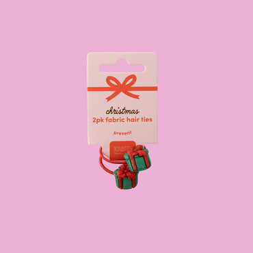 Kaiser Mini Christmas 2 Pack Fabric Hair Ties - Present