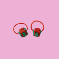 Kaiser Mini Christmas 2 Pack Fabric Hair Ties - Present