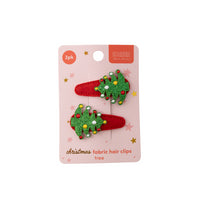 Kaiser Mini Christmas 2 Pack Fabric Hair Clip - Tree