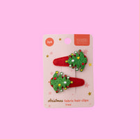 Kaiser Mini Christmas 2 Pack Fabric Hair Clip - Tree