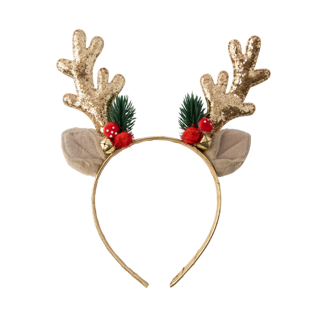 Christmas Novelty Headband - Golden Reindeer