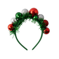 Christmas Novelty Headband -Green Bauble