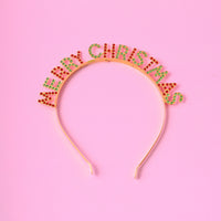 Christmas Novelty Headband - Merry Christmas Gems