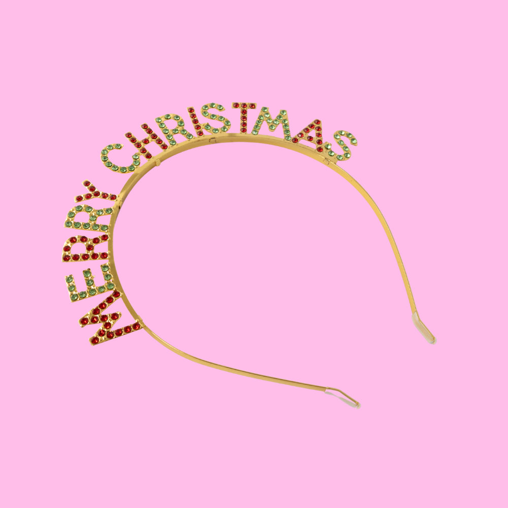 Christmas Novelty Headband - Merry Christmas Gems