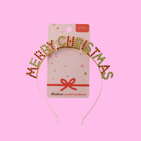 Christmas Novelty Headband - Merry Christmas Gems