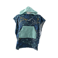 Kaiser Mini Hooded Towel  - BRIGHT SHARKS