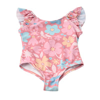 Kaiser Mini Kids Ruffle Swim Suit  - RETRO FLORAL