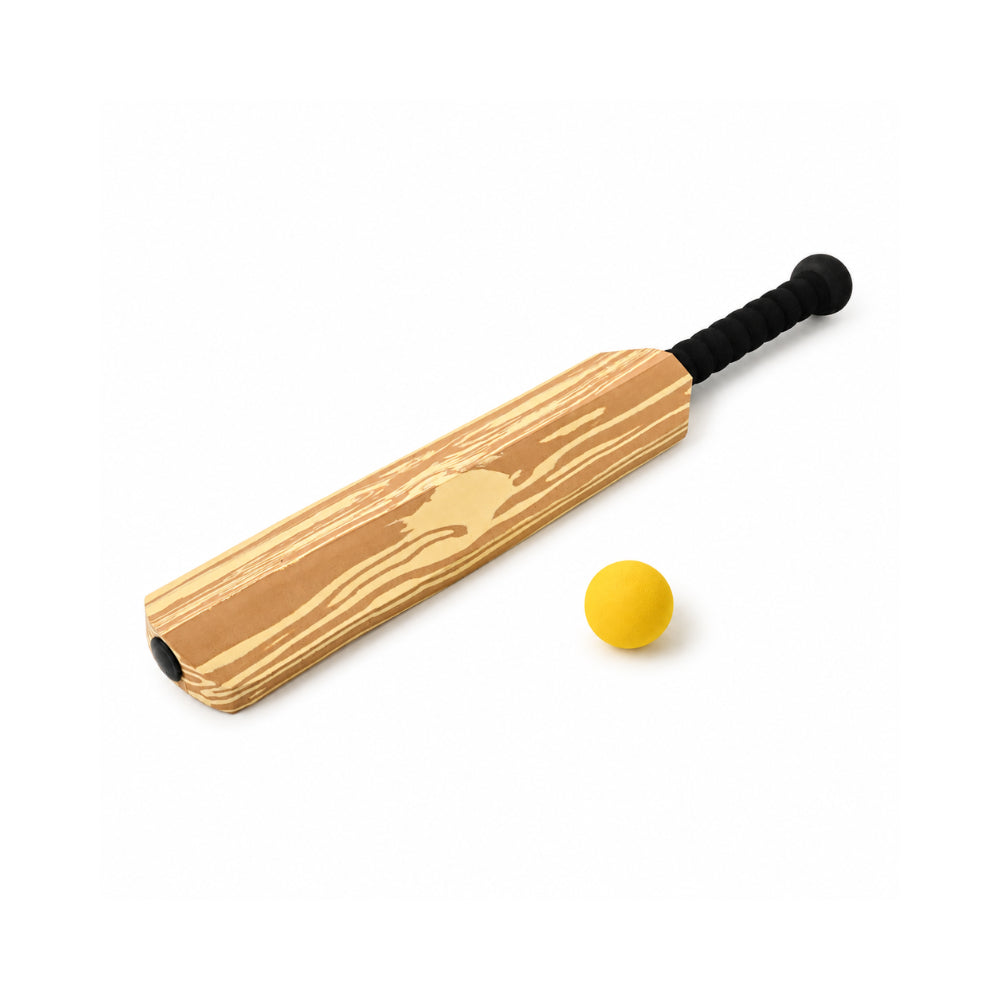 Good Vibes Kids Foam Bat And Ball - NATURAL