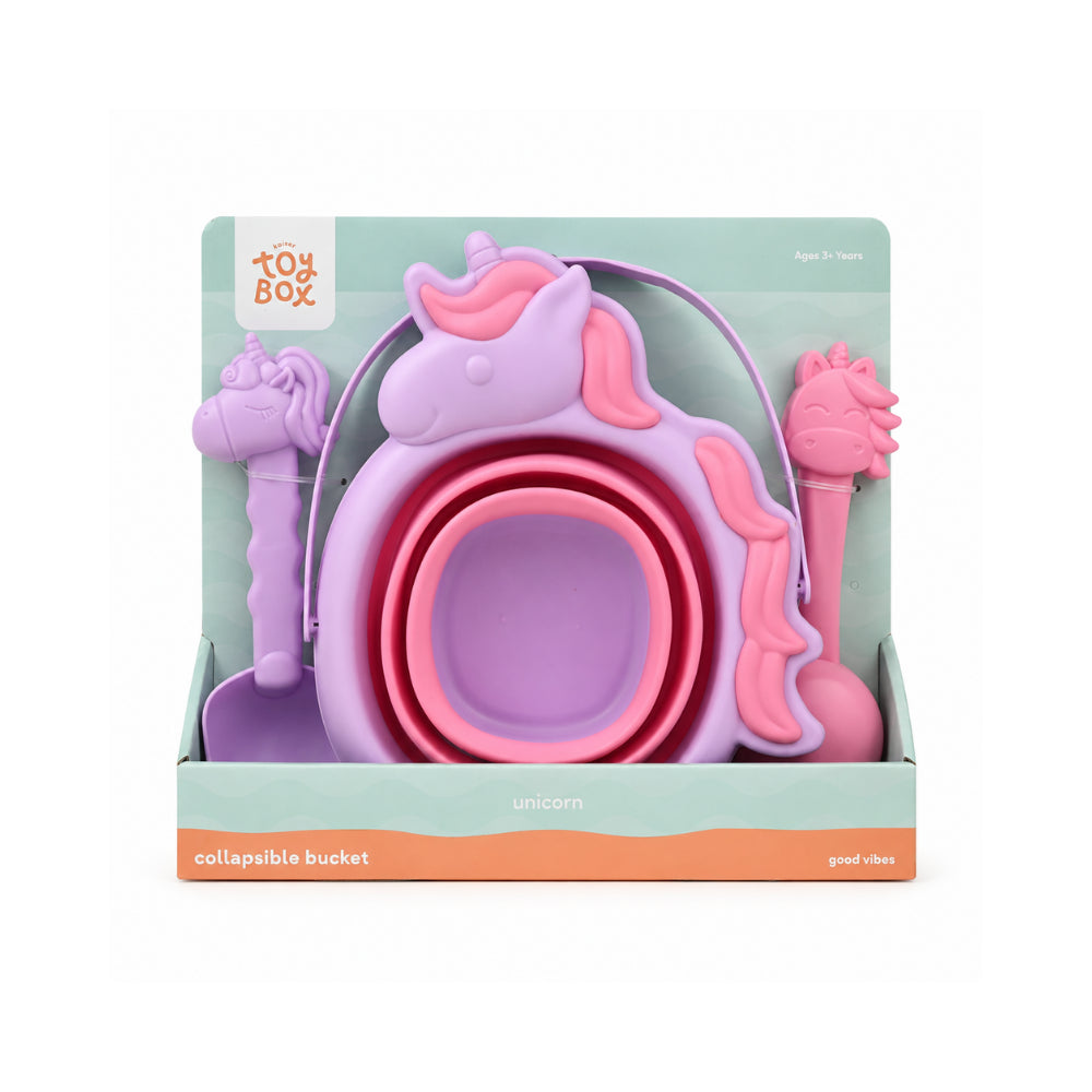 Good Vibes Kids Collapsible Bucket Set - UNICORN