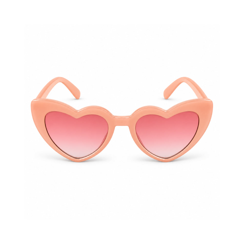 Good Vibes Kids Sunnies - HEART MILKY PINK