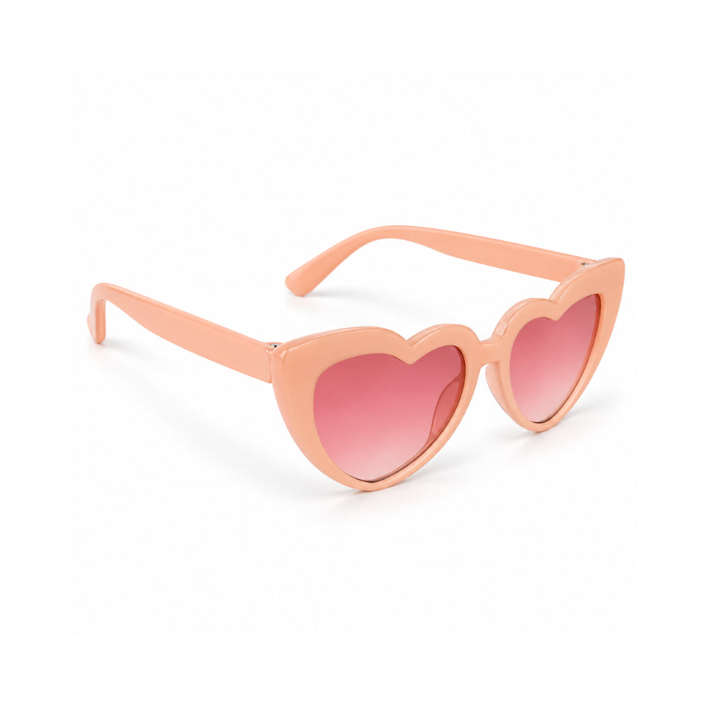 Good Vibes Kids Sunnies - HEART MILKY PINK