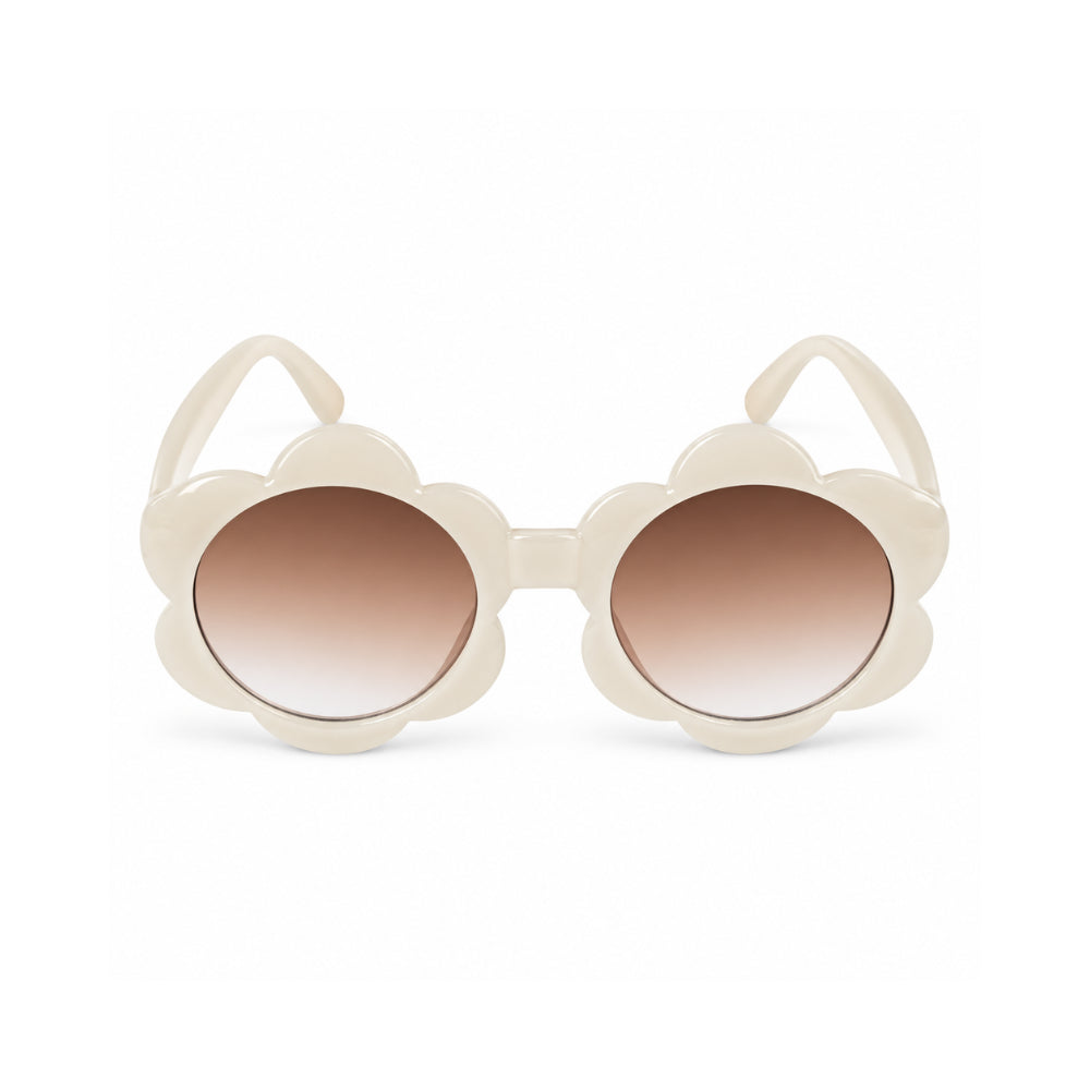 Good Vibes Kids Sunnies - FLOWER MILKY WHITE