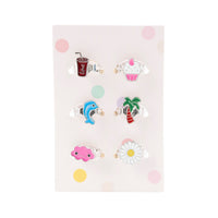 Sunnie Series Ring Set 6pk - SUMMERTIME SILVER