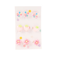 Sunnie Series Earring & Ring Set 3pk - PINK SUMMER