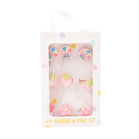Sunnie Series Earring & Ring Set 3pk - PINK SUMMER