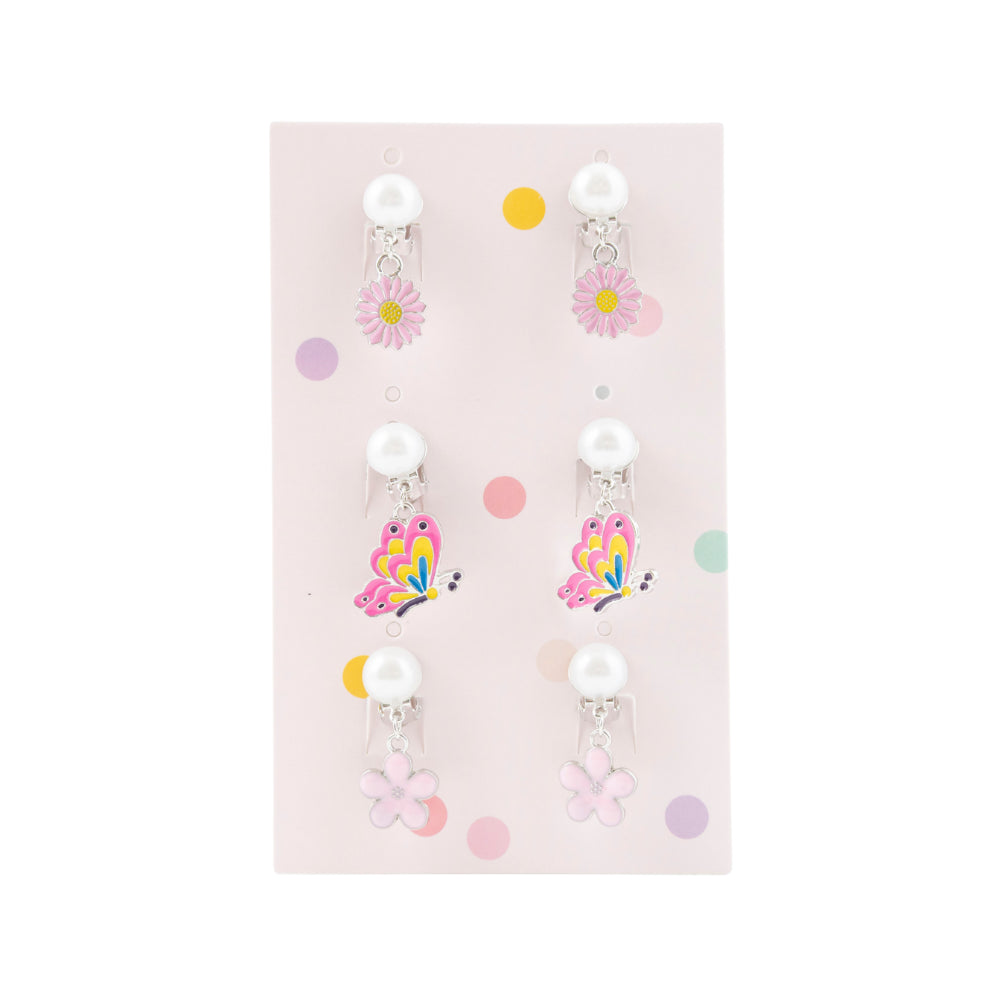Sunnie Series Earring Set 3pk - FLORAL PEARL