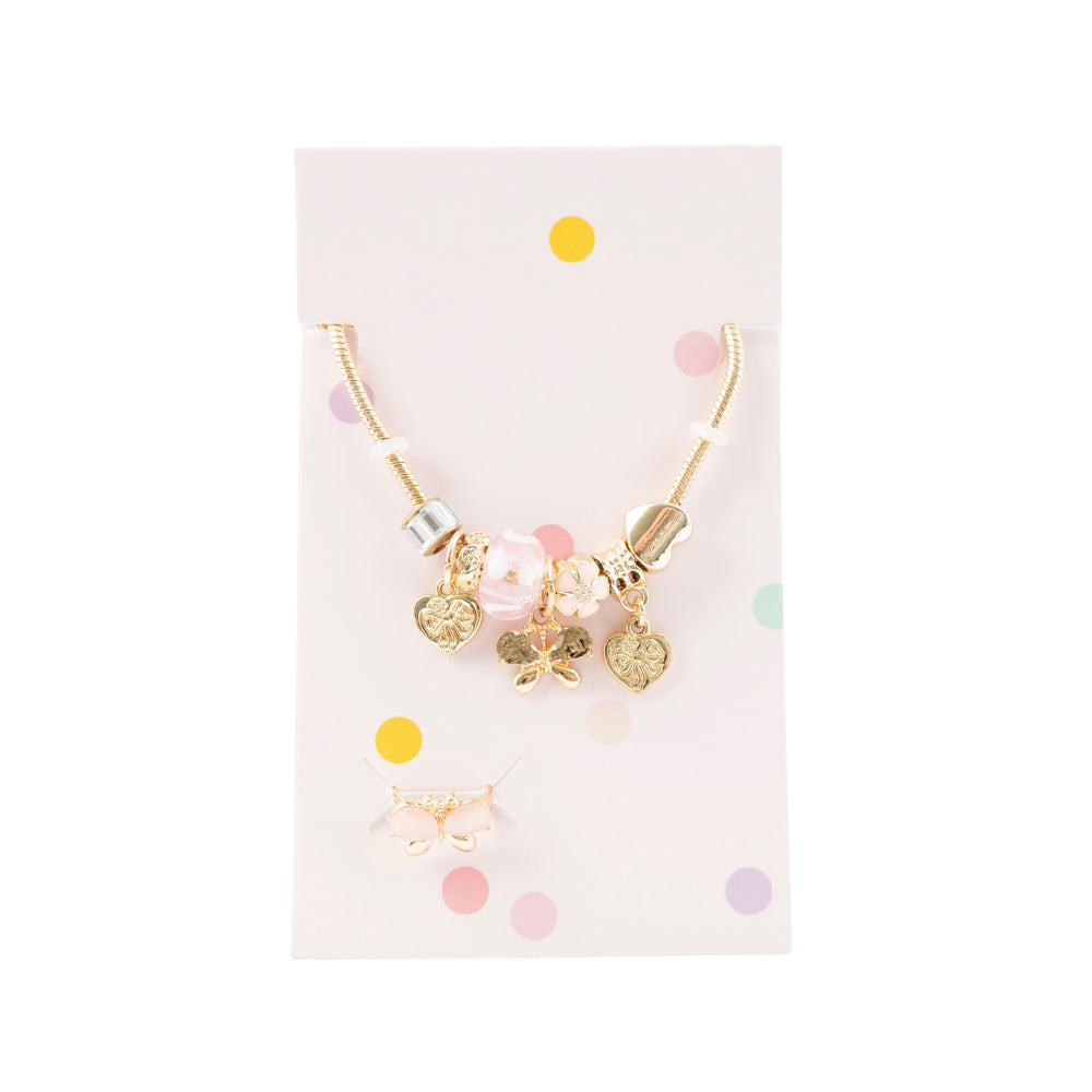 Sunnie Series Charm Bracelet & Ring Set - BUTTERFLY GOLD